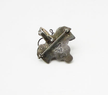 MEXICO 925 Sterling Silver Vintage Grape Vine Pendant Brooch Pin BP1009