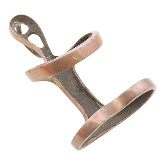 925 Sterling Silver  Vintage Modernist Yoga Meditation Figure Pendant  PT21447