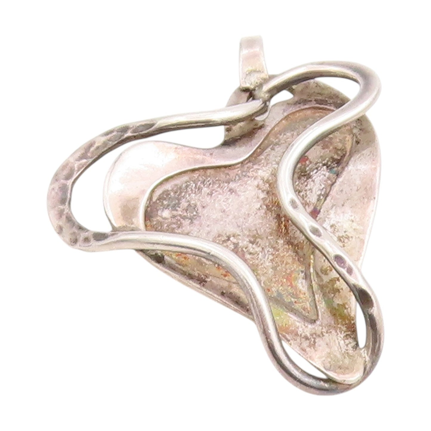 925 Sterling Silver Vintage Brooch Pin PAUL VOLTAIRE Rare Love Heart  BP12298
