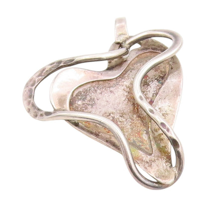 925 Sterling Silver Vintage Brooch Pin PAUL VOLTAIRE Rare Love Heart  BP12298