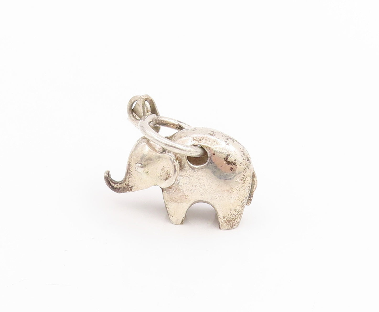 925 Sterling Silver Vintage Pendant Lucky Majestic Elephant Figurine  PT25606