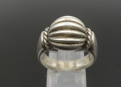 ESPO SIG 925 Silver  Vintage Shiny Fluted Dome Twist Band Ring Sz 9  RG22836