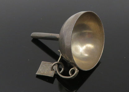 MEXICO 925 Sterling Silver  Vintage Oxidized Smooth Dome Trinket  TR1834