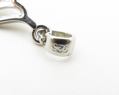 925 Sterling Silver  Sparkling Cubic Zirconia Petite Swirl Pendant  PT13604