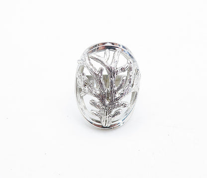 TAHARA & CO. 925 Silver  Polished Tree Branches Dome Band Ring Sz 6  RG5527