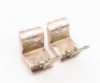 925 Sterling Silver Vintage Earrings TIFFANY & CO. Carved V Shape  EG13331