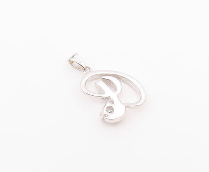 925 Sterling Silver  Vintage Twisted Knot Cubic Zirconia Pendant  PT20839