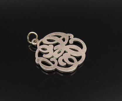 925 Sterling Silver  Vintage Knotted Abstract Cutout Pendant  PT21699