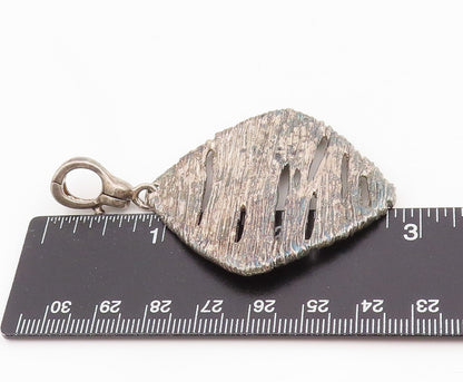 925 Sterling Silver Vintage Pendant ESPO Modernist Textured Locket  PT25499