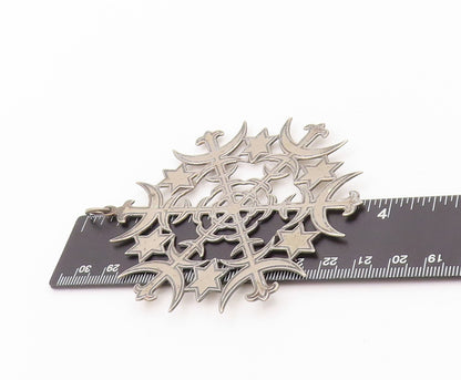 925 Sterling Silver Vintage Pendant MMA 1973 Christmas Tree Topper Star  PT24032