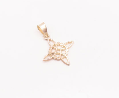 925 Sterling Silver Vintage Pendant Cutout Swirled Flower Carved  PT23062