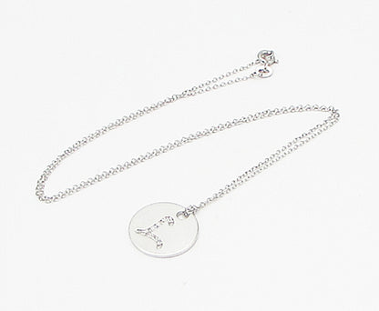 925 Sterling Silver  .10ctw Genuine Diamonds L Initial Pendant & Chain  PT2456