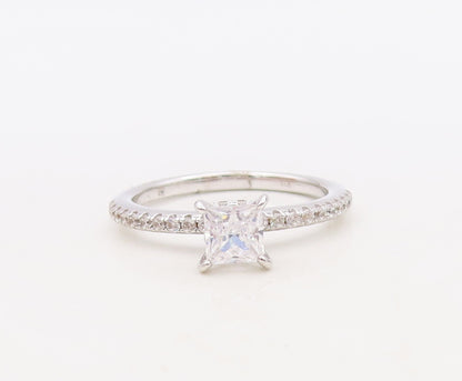 925 Sterling Silver Vintage Ring Minimalist CZ Wedding Ring  Sz 7  RG30494