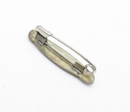 LULLABY 925 Sterling Silver  Vintage Smooth Love Hearts Brooch Pin  BP1592
