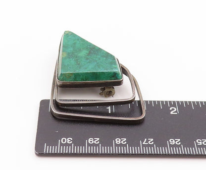 925 Sterling Silver Vintage Brooch ISRAEL Eilat Stone Oxidized Cutout  BP11617