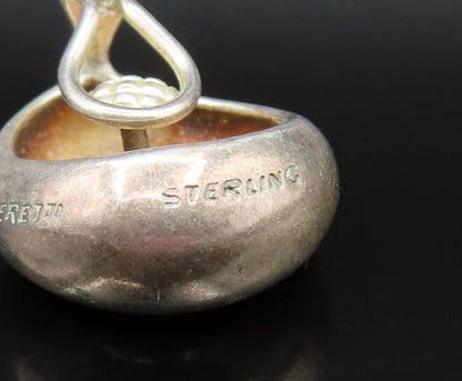 TIFFANY & CO. 925 Silver  Vintage Peretti Bean Non Pierced Earrings  EG11936