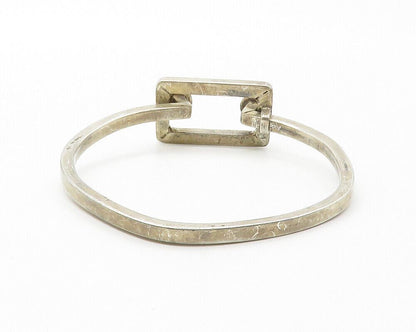 CARSI TAXCO 925 Silver  Vintage Smooth Open Square Hook Bangle Bracelet  BT5622