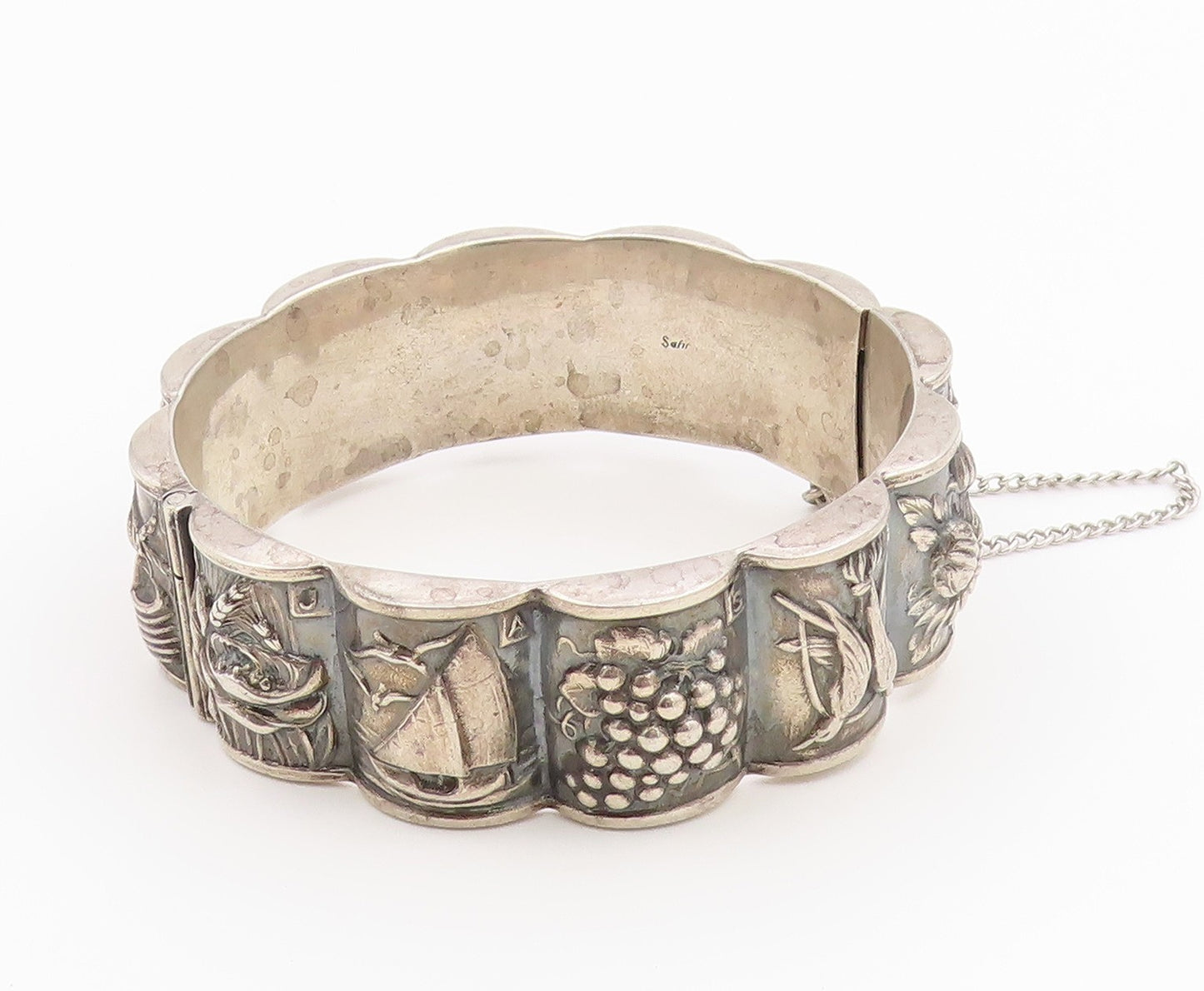 925 Sterling Silver Vintage Bracelet SAFIR Portuguese Seasons Of Life  BT12156