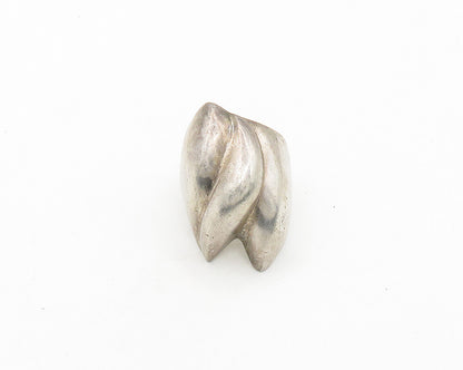 MEXICO 925 Sterling Silver Vintage Heavy Modernist Sculpted Ring Sz 7 RG19885