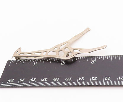 925 Sterling Silver Vintage Brooch Solid Cutout Giraffe  BP11748