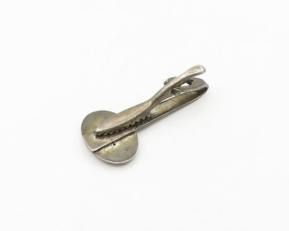 SIAM 925 Sterling Silver  Vintage Antique Dark Tone Smooth Tie Clip  TR2539