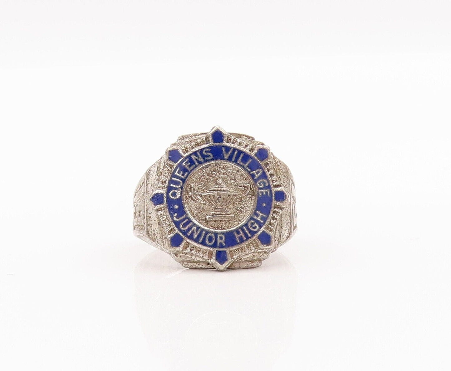 925 Sterling Silver Vintage Ring Antique Enameled High School Ring  Sz 6 RG28204