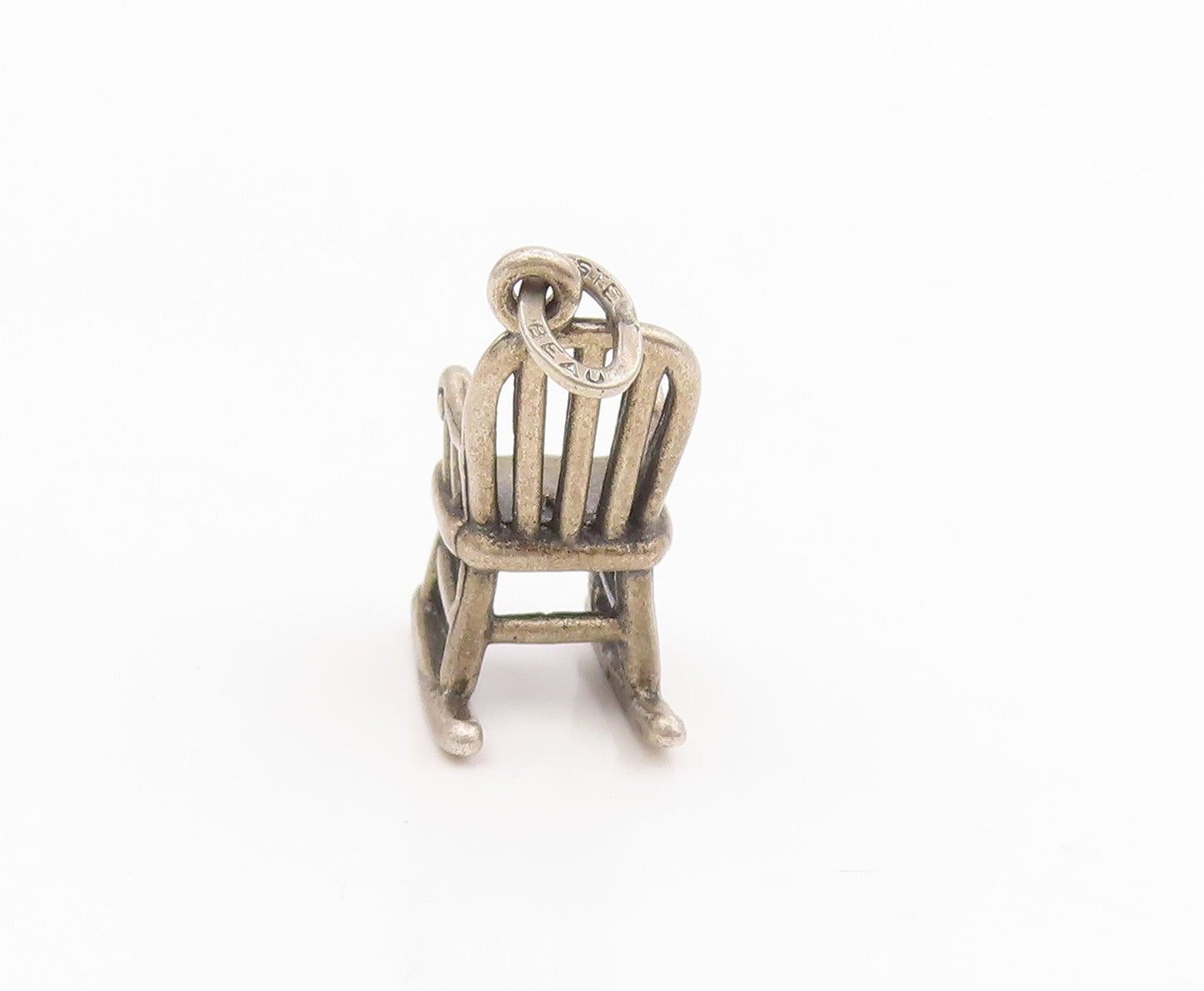 925 Sterling Silver Vintage Pendant 3D Miniature Rocking Chair Charm  PT25752