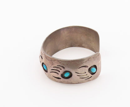 925 Sterling Silver Vintage Bracelet NAVAJO PEARLENE SPENCER Turquoise  BT12107