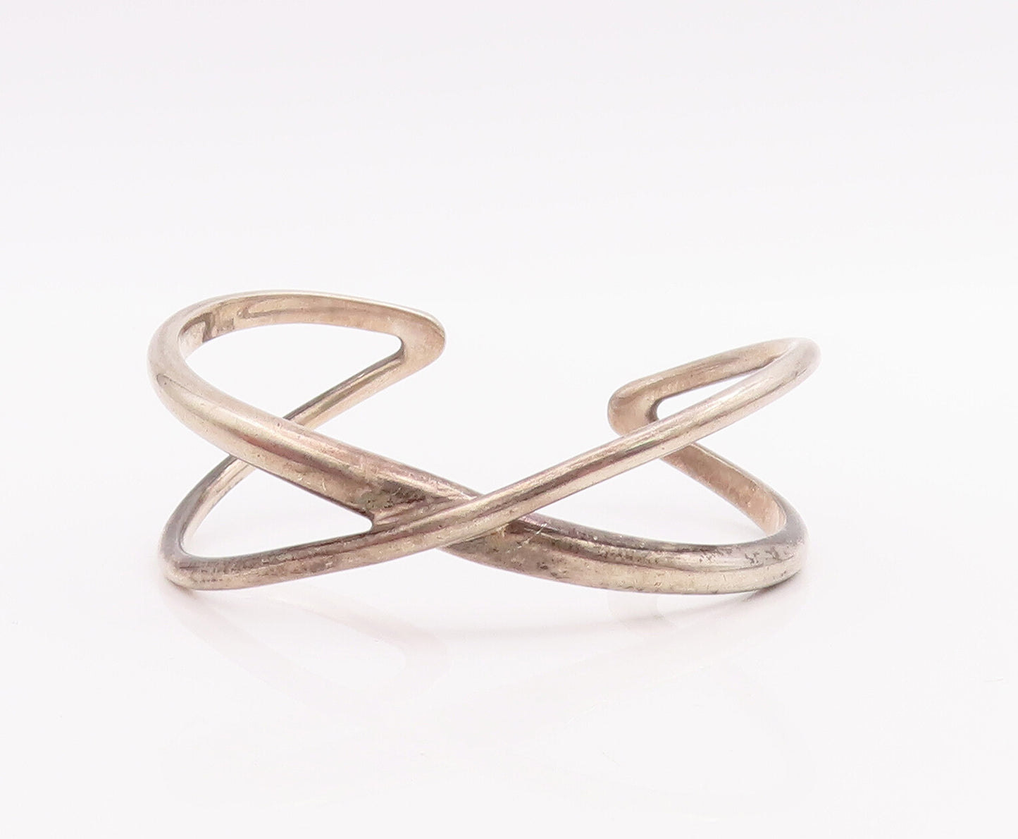 925 Sterling Silver Vintage Bracelet BAYANIHAN Designer Cutout Rod Cuff  BT10574