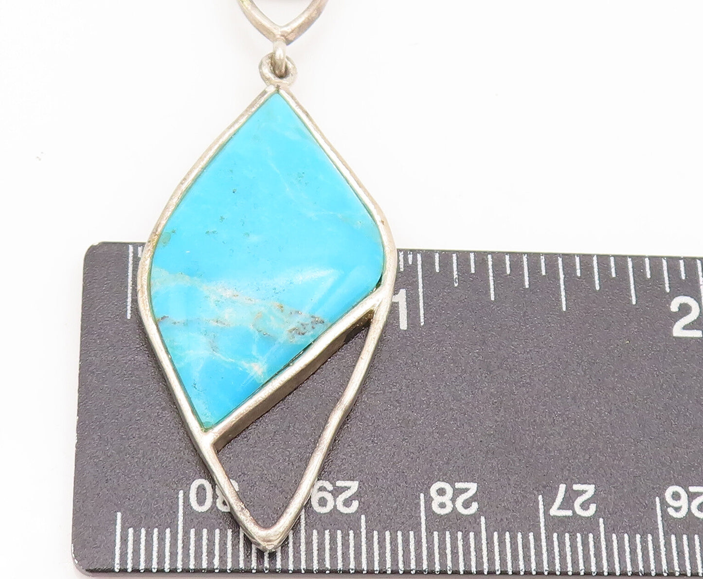 BARSE 925 Sterling Silver  Vintage Designer Inlay Turquoise Earrings  EG12759
