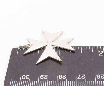 925 Sterling Silver Vintage Pendant Designer Cutout Pointed Flower  PT23916