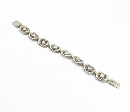 ZINA 925 Sterling Silver  Vintage Dark Tone Twist Dome Chain Bracelet  BT1836