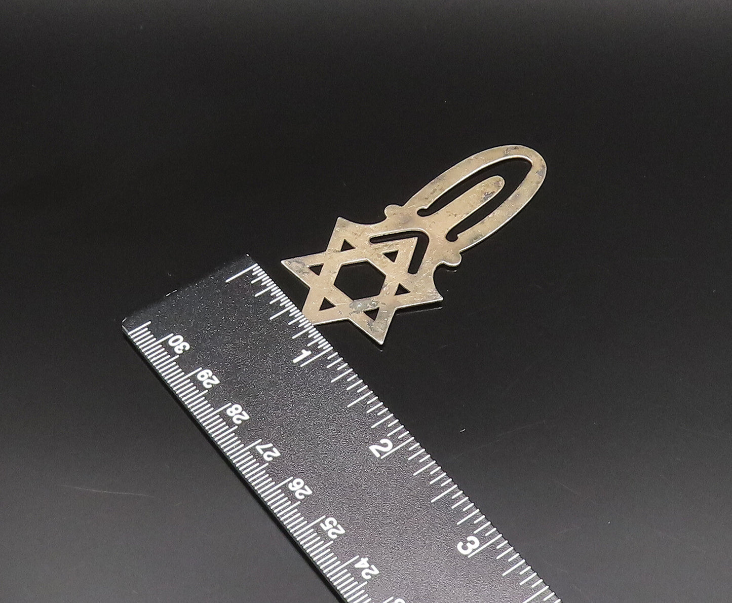 WEBSTER 925 Sterling Silver Vintage Minimalist Star Of David Bookmark  TR3414