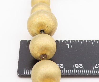 925 Sterling Silver Vintage Necklace Gold Plated Chunky Beaded Chain  NE4694
