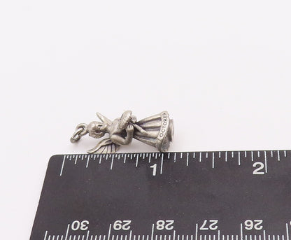 925 Sterling Silver Vintage Pendant CREED Mini October Fairy Angel  PT23361