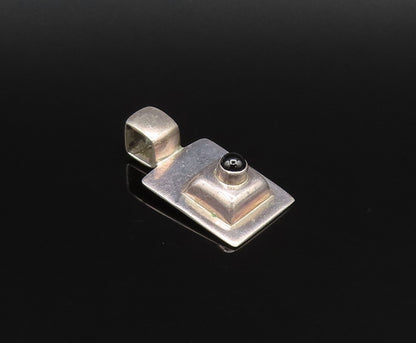 SILPADA 925 Silver  Vintage 3D Graduated Square Black Onyx Pendant  PT21324