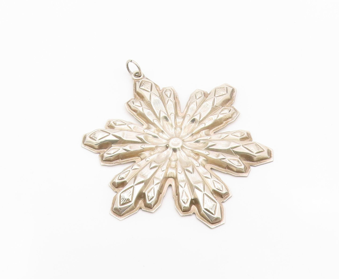 925 Sterling Silver Vintage Pendant GORHAM 1974 Christmas Snowflake  PT26325