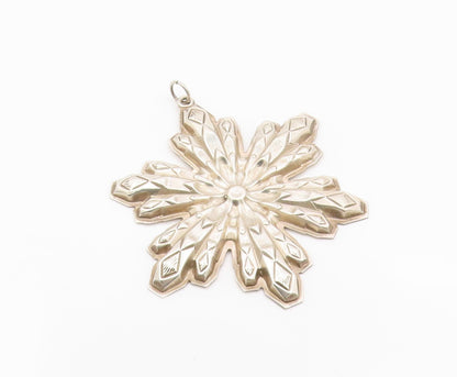 925 Sterling Silver Vintage Pendant GORHAM 1974 Christmas Snowflake  PT26325