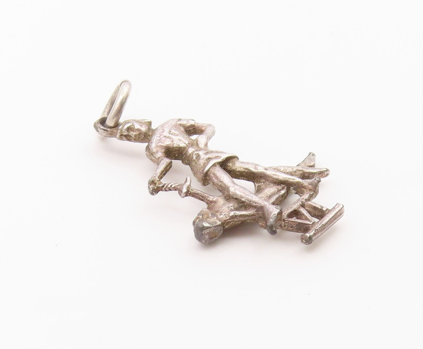 925 Sterling Silver  Vintage Sixth Commandment Religious Pendant  PT16728
