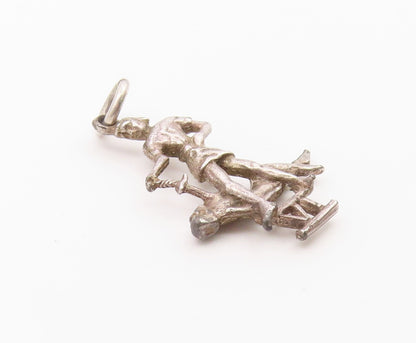 925 Sterling Silver  Vintage Sixth Commandment Religious Pendant  PT16728