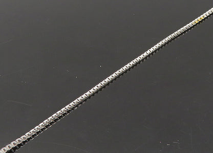 925 Sterling Silver  Vintage Shiny Two Tone Charmed Chain Bracelet  BT8750