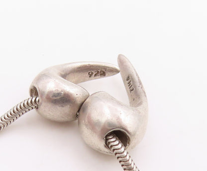 925 Sterling Silver Vintage Necklace ZINA Minimalist Love Heart Chain  NE4784