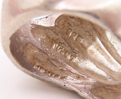 925 Sterling Silver Vintage Ring MEXICO Classic Ribbed Knot Band  Sz 6  RG36006