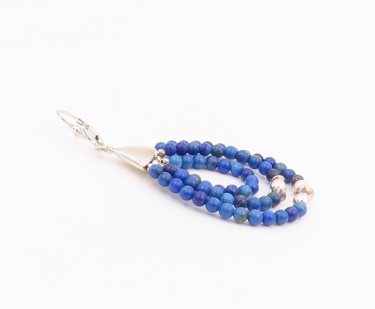 925 Sterling Silver Vintage Earrings DTR JAY KING Lapis Lazuli Dangle  EG14459