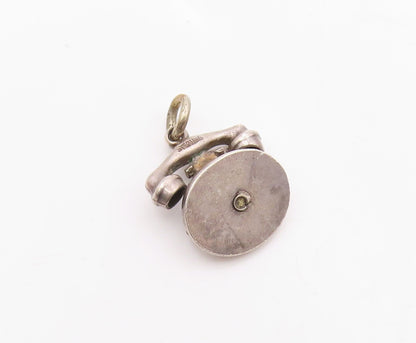 925 Sterling Silver  Vintage Old Fashioned Telephone Petite Pendant  PT18183