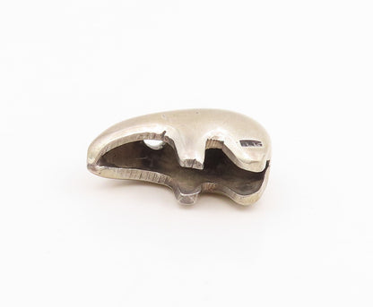 925 Sterling Silver Vintage Pendant Minimalist Abstract Bear Figurine  PT25595