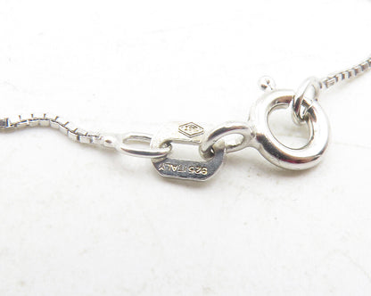 925 Sterling Silver  Shiny Genuine Diamond Swirl Thin Chain Necklace  NE2061