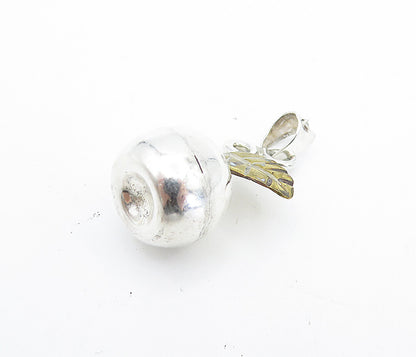 MEXICO 925 Sterling Silver  Vintage Two Tone Cherry Motif Pendant  PT5360