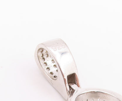925 Sterling Silver Vintage Pendant CZ Libra Zodiac Balance Scales  PT25643