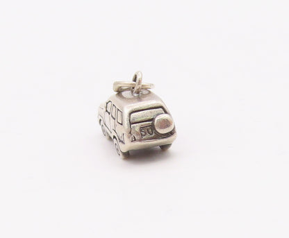 925 Sterling Silver  Vintage Shiny Petite SUV Vehicle Car Pendant  PT19870